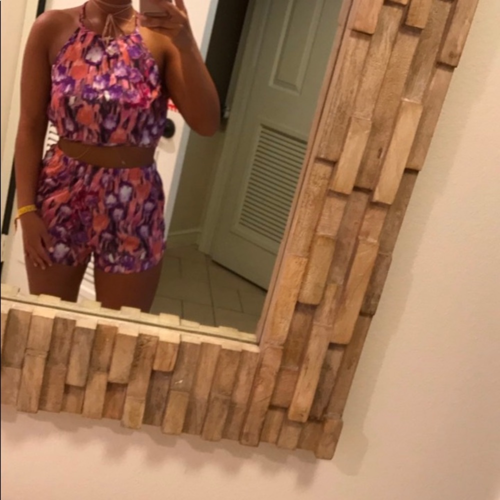 Pink short set